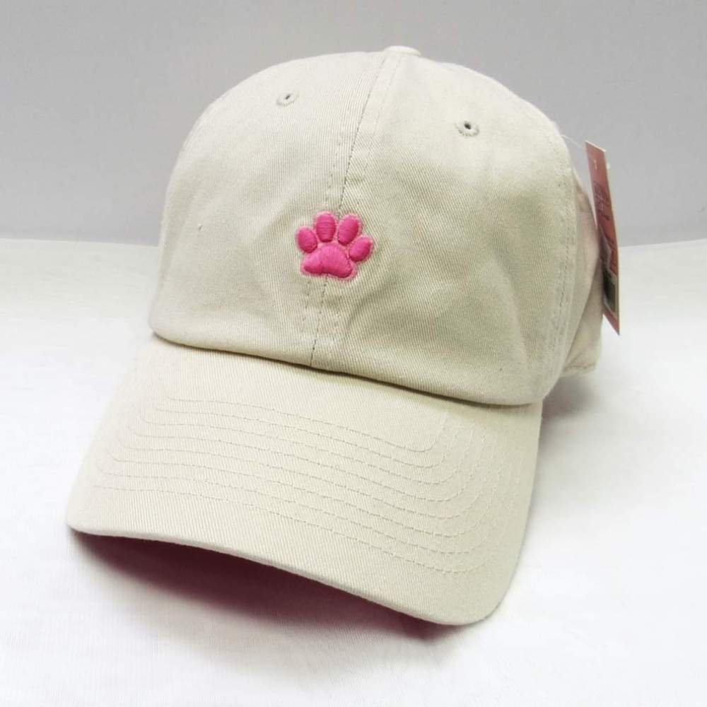 Women's Tan Paw Print Hat NWT